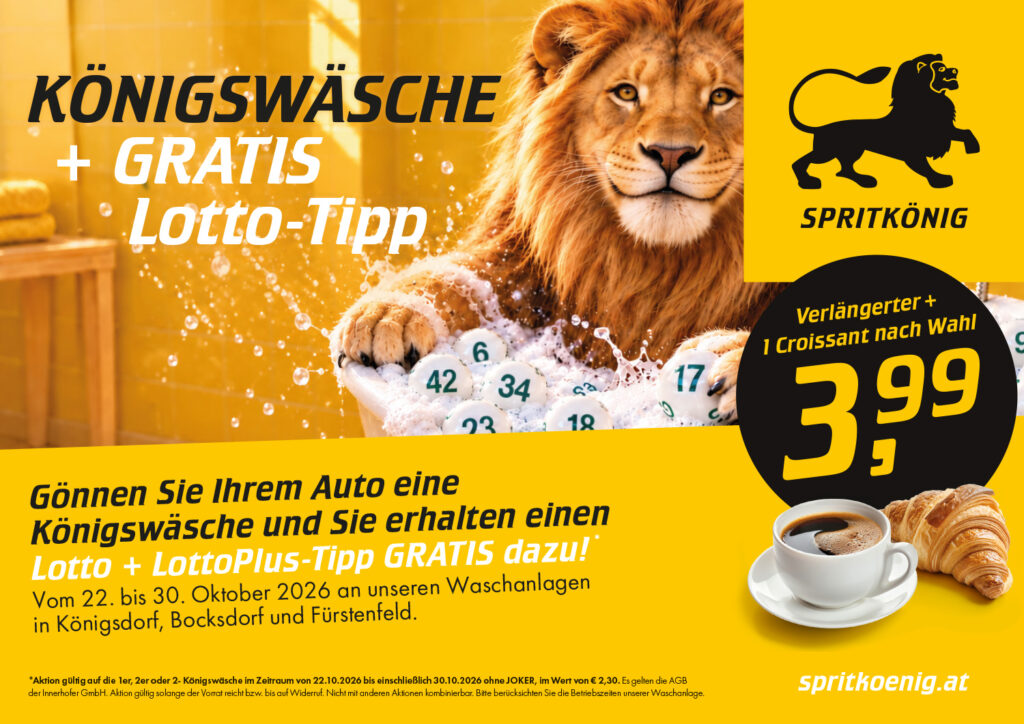 Königswäsche plus gratis Lotto-Tipp