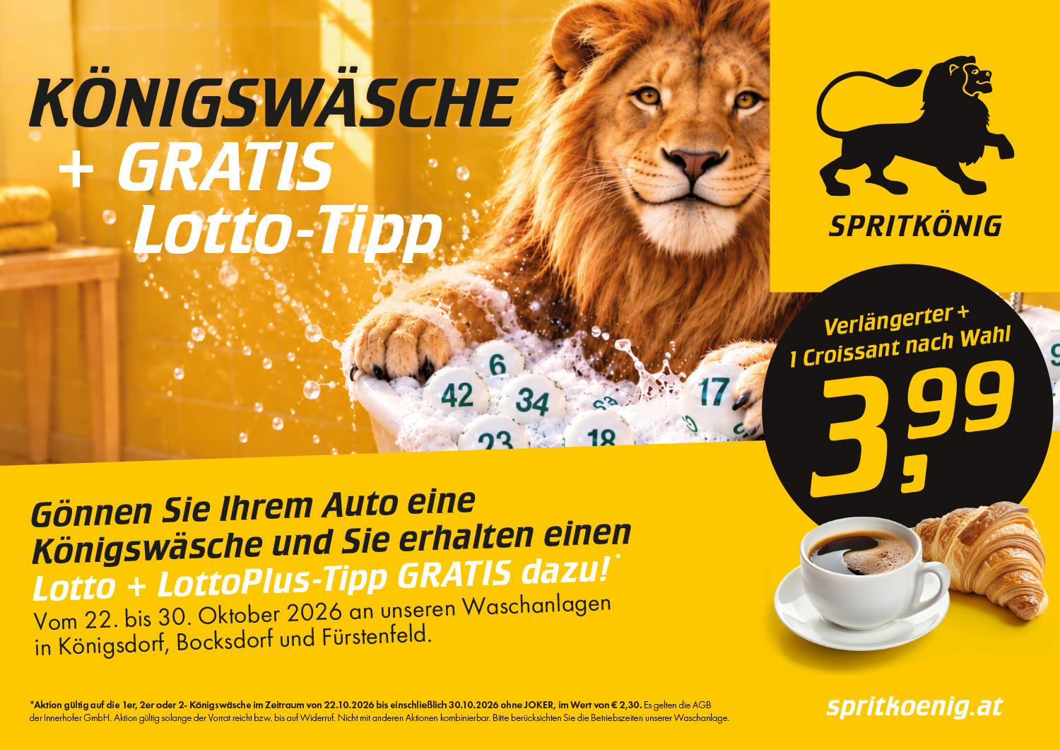 Königswäsche plus gratis Lotto-Tipp
